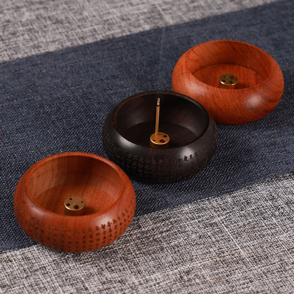 Round Solid Wood Incense Stick Holder Round Solid Wood Incense Stick Holder