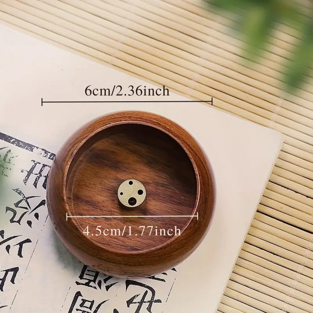 Round Solid Wood Incense Stick Holder Round Solid Wood Incense Stick Holder